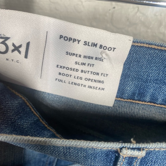 FREE PEOPLE 3x1 N.Y.C. Poppy Slim Boot Cut Jean Button Fly 29 - Picture 12 of 16